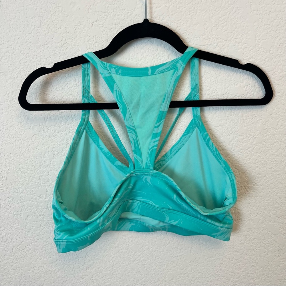 Gymshark Bright Turquoise Print Power Sports Bra - Picture 9 of 10